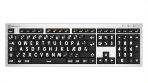 Billede af LogicKeyboard ALBA Hvid på Sort Mac