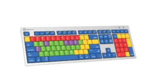 Billede af LogicKeyboard ALBA Mac med farvede knapper Set fra siden