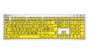 Billede af LogicKeyboard ALBA Sort på Gul Mac