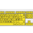 Billede af LogicKeyboard ALBA Sort på Gul Mac