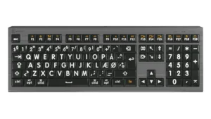 Billede af LogicKeyboard ASTRA 2 Hvid på Sort Mac
