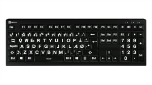 Billede af LogicKeyboard ASTRA 2 Hvid på Sort Windows