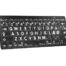 Billede af LogicKeyboard Bluetooth Hvid på Sort Mac & iPad vinklet