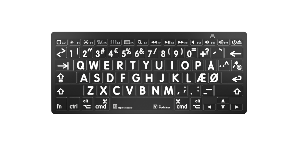 LogicKeyboard Bluetooth Hvid på Sort Mac & iPad - Billede 2