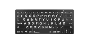 Billede af LogicKeyboard Bluetooth Hvid på Sort Windows
