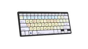Billede af LogicKeyboard Bluetooth Mac tastatur til personer med ordblindhed vinklet