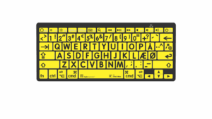 Billede af LogicKeyboard Bluetooth Sort på Gul Mac & iPad