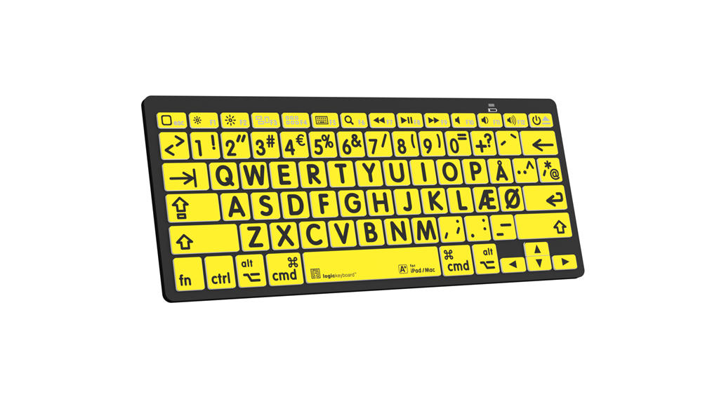 LogicKeyboard Bluetooth Sort på Gul Mac & iPad - Billede 2