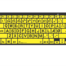 Billede af LogicKeyboard Bluetooth Sort på Gul Windows