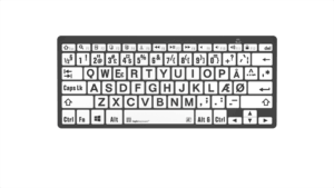 Billede af LogicKeyboard Bluetooth Sort på Hvid Windows