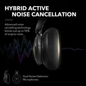Billede af Anker Soundcore Q30 og teksten Hybrid active noise cancellation