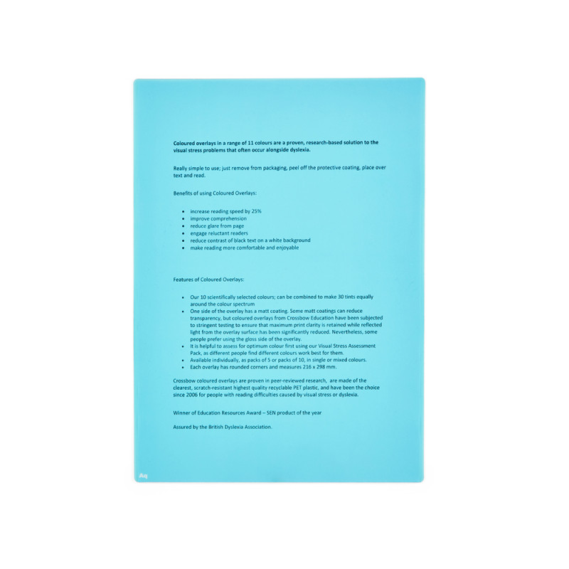 Billede af Crossbow Farvet Læsefolie i farven Akva Blå