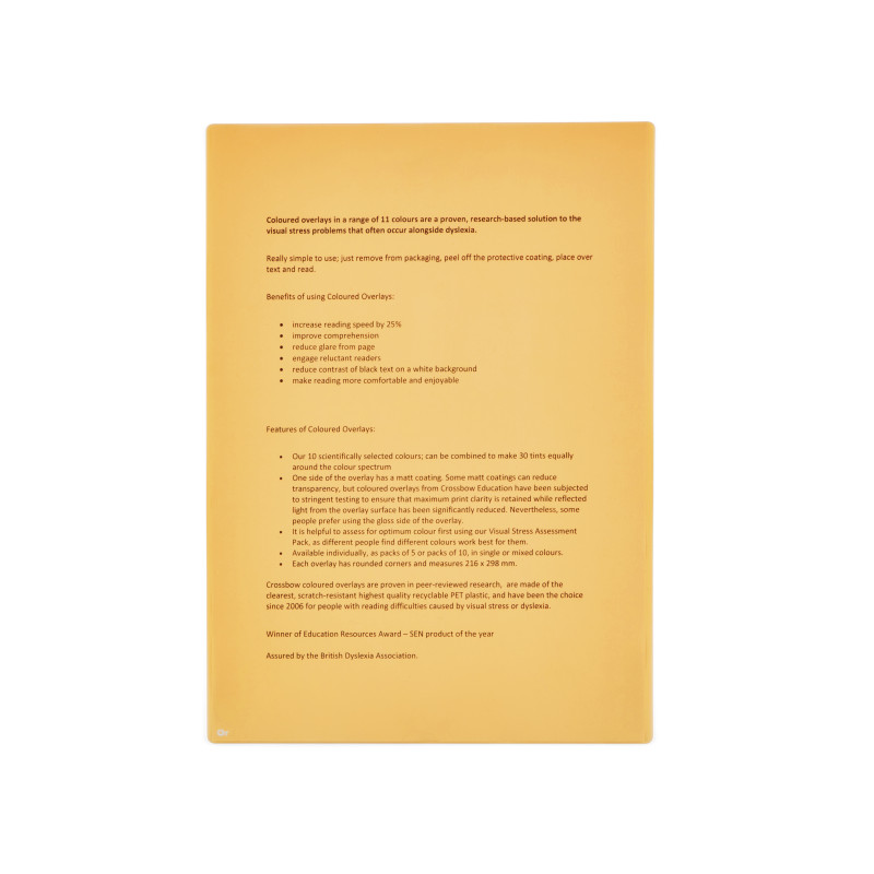 Billede af Crossbow Farvet Læsefolie i farven Orange