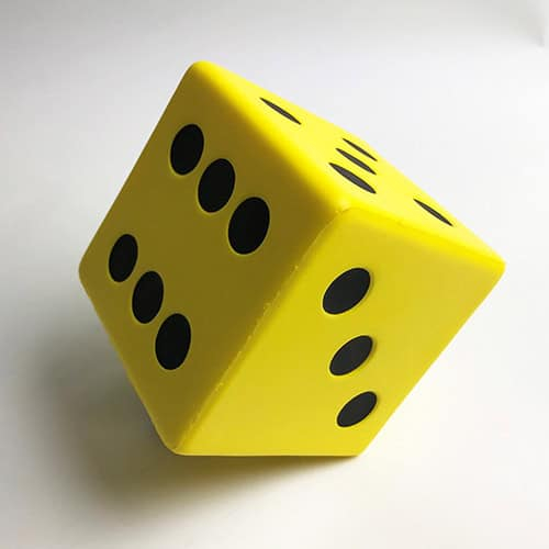 Billede af Skumterning som ligger på en af dens kanter