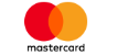 Mastercard Betalingslogo som består af to farvede cirkler i henholdsvis rød og gul farve, som overlapper hinanden cirka tyve procent, placeret over teksten "mastercard".