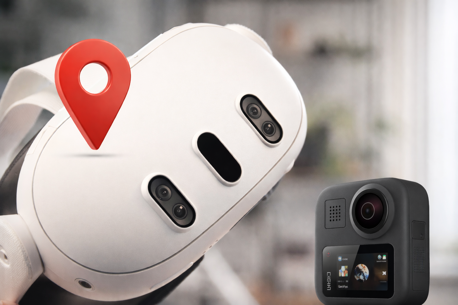 META Quest 3 og GoPro kamera